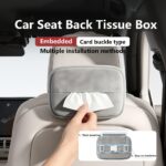 Premium Car Seat-Back Tissue Holder – Soft Grey