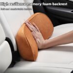 Breathable Ergonomic Car Lumbar Support Cushion – Warm Beige - Image 11