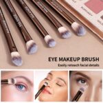 MAANGE 22-Piece Espresso Makeup Brush Collection with Travel Bag - Image 8