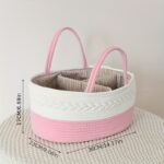 Cream Woven Storage Basket with Removable Dividers - Image 3