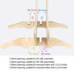 Natural Wooden Adjustable Bicycle Floor Stand - Image 5