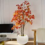 Ivory Ribbed Round Indoor & Outdoor Planter - Image 6