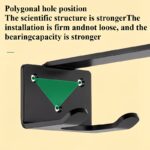 Black Floating Shelf Brackets with Utility Hooks — 2 Pack - Image 3