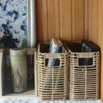 Hand-Woven Rattan-Style Narrow Storage Basket for Home - Image 8