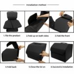 Matte Black Foldable Car Boot Organiser with Covered Storage - Image 5