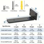 Slim Black Steel Floating Shelf Brackets - Image 3