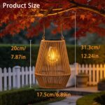 Sorella Set of 2 Woven Solar Garden Lanterns - Image 2