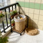 Natural Woven Waste Paper Basket - Image 4