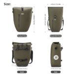 Waterproof 20L Roll-Top Bicycle Pannier Bag - Image 2