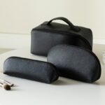 Luxury Taupe Beauty Travel Organiser Set – Three Cosmetic Bags - Image 5