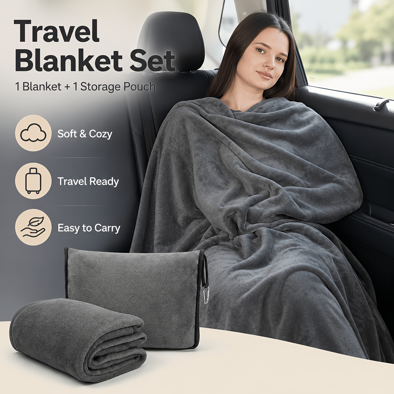 product-fancy-c6924bd5-4fb6-414e-8fa2-998133823c8d Premium Packable Travel Blanket with Storage Pouch – Charcoal Grey - Image 1