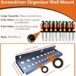 25-Slot Heavy-Duty Wall-Mounted Screwdriver Organiser - Image 2