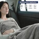 2-in-1 Packable Travel Blanket & Pillow with Luggage Sleeve – Charcoal Grey - Image 5