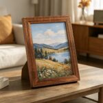Modern Wooden Photo Frame with Mat Board - Image 7