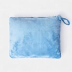 2-in-1 Packable Travel Blanket & Pillow with Luggage Sleeve – Charcoal Grey - Image 9