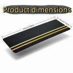 Double Reflective Tapes Outdoor Stair Tread Non-Slip, with Reflective And Glow-In-Dark Strips, Non-Slip Stair Tread High-Traction Tape, Suitable for Wooden Steps Ramps Deck Boat, Black - Image 2