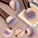 MAANGE 22-Piece Espresso Makeup Brush Collection with Travel Bag - Image 7