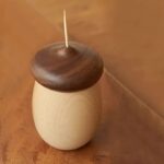 Solid Wood Acorn Toothpick Holder for Kitchen & Dining - Image 3