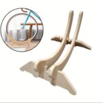 Natural Wooden Adjustable Bicycle Floor Stand