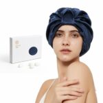 Luxury 19 Momme Mulberry Silk Sleep Bonnet – Midnight Navy