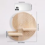 Circular Wooden Spiral Wall Shelf - Image 2