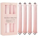 Ellitina Jumbo Velvet Heatless Curling Rods for Overnight Waves