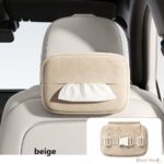Premium Car Seat-Back Tissue Holder – Soft Grey - Image 5