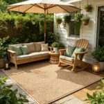 Natural Beige Outdoor Patio Rug - Image 8