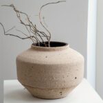 Beige Mottled Ceramic Plant Pot