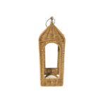 Natural Woven Rattan-Style Lantern - Image 6