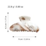 Milk Coffee Marble Acetate Hair Claw Clip - Image 2