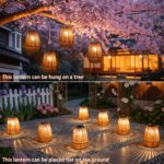 Sorella Set of 2 Woven Solar Garden Lanterns - Image 4