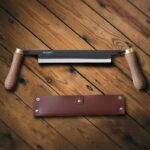 Premium Woodworking Drawknife with Leather Blade Sleeve