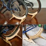 Natural Wooden Bicycle Floor Stand - Image 3