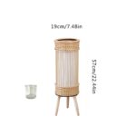 Tall Rattan Lantern Candle Holder - Image 5