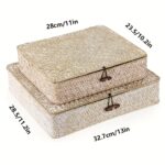 Set of 2 Natural Woven Lidded Storage Boxes - Image 3