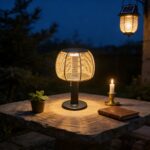Solar Rattan Outdoor Table Lamp - Image 7
