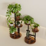 Vintage Wood & Metal Plant Stand - Image 6