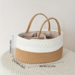 Cream Woven Storage Basket with Removable Dividers - Image 2