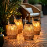 Sorella Set of 2 Woven Solar Garden Lanterns - Image 6