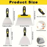 4-Piece Stainless Steel Putty Knife & Wall Scraper Set