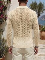 Men’s Open-Knit Holiday Cardigan - Image 6