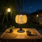 Solar Rattan Outdoor Table Lamp - Image 4