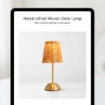 Rechargeable Rattan Table Lamp - Image 4