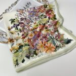 Wildflower Mulberry Silk Square Scarf - Image 9