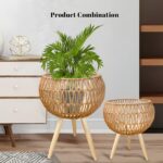 Woven Planter Basket with Three-Legged Stand