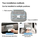 Premium Car Seat-Back Tissue Holder – Soft Grey - Image 3