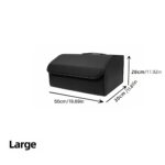Matte Black Foldable Car Boot Organiser with Covered Storage - Image 3