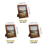 Modern Wooden Photo Frame with Mat Board - Image 2