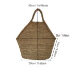 Natural Woven Storage Basket with Tall Handle - Image 2